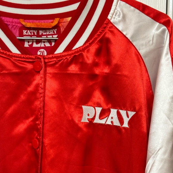 Official Katy Perry Play Satin Retro Varsity Bomber Concert Tour Jacket XXL RARE - Picture 3 of 5
